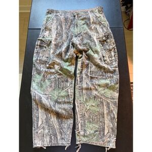 Vintage Winchester Treebark Camo Cargo Pants‎ Mens Large 36 Distressed Hunting